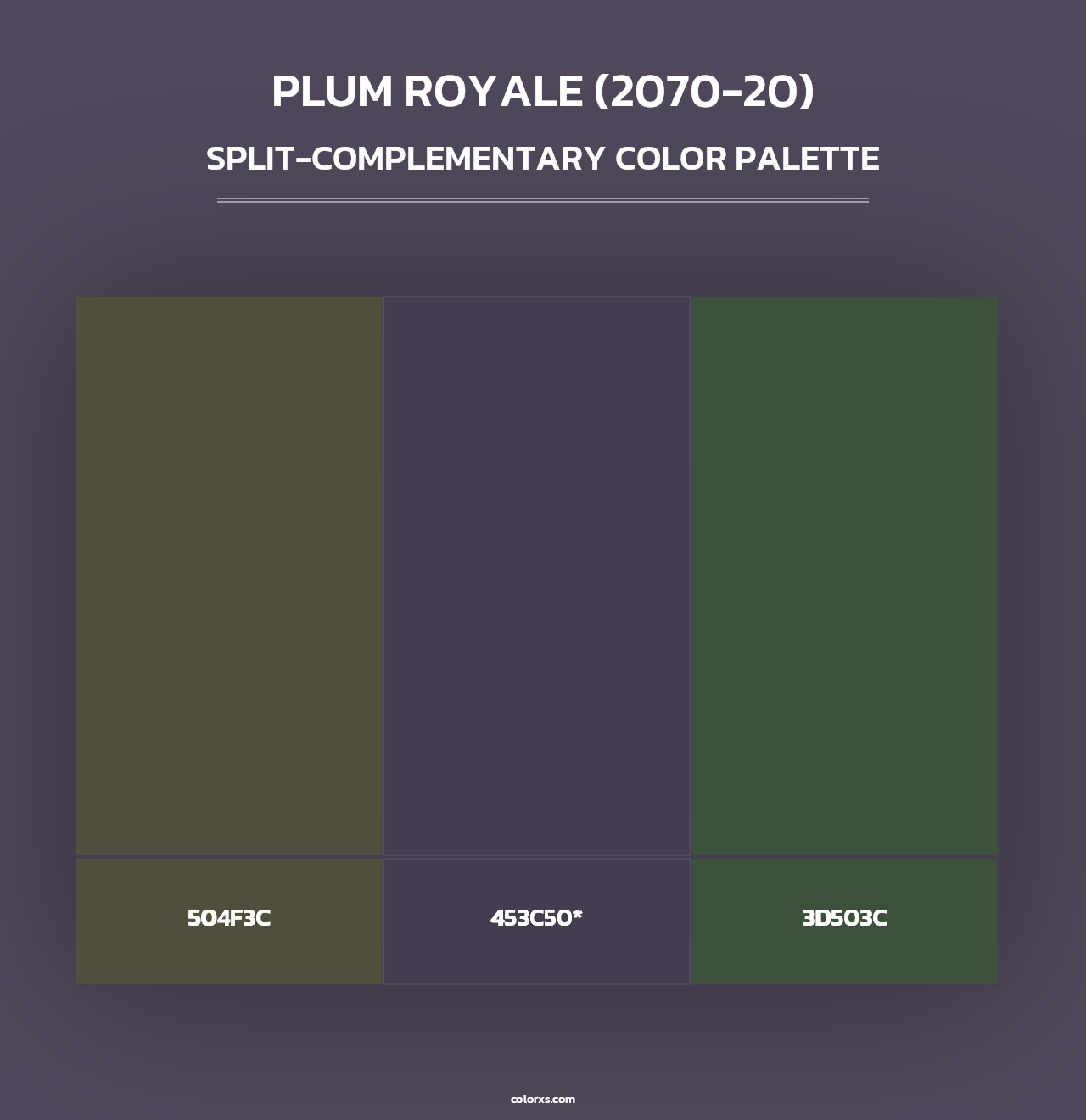 Plum Royale (2070-20) - Split-Complementary Color Palette