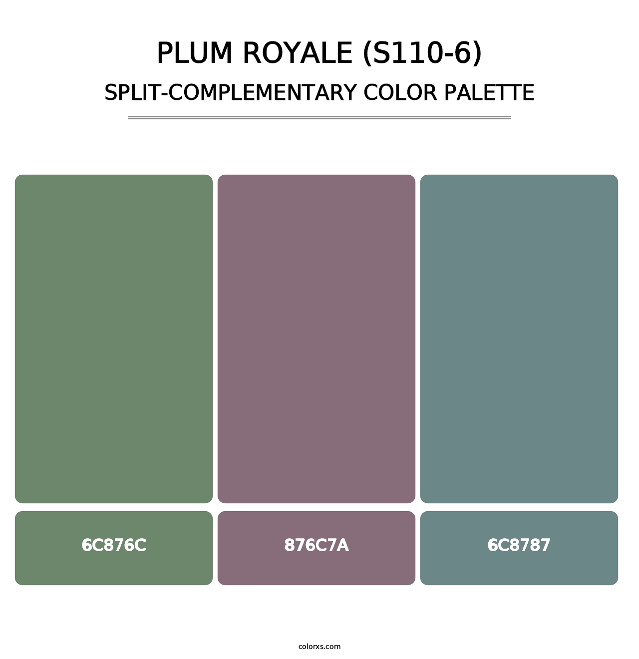 Plum Royale (S110-6) - Split-Complementary Color Palette