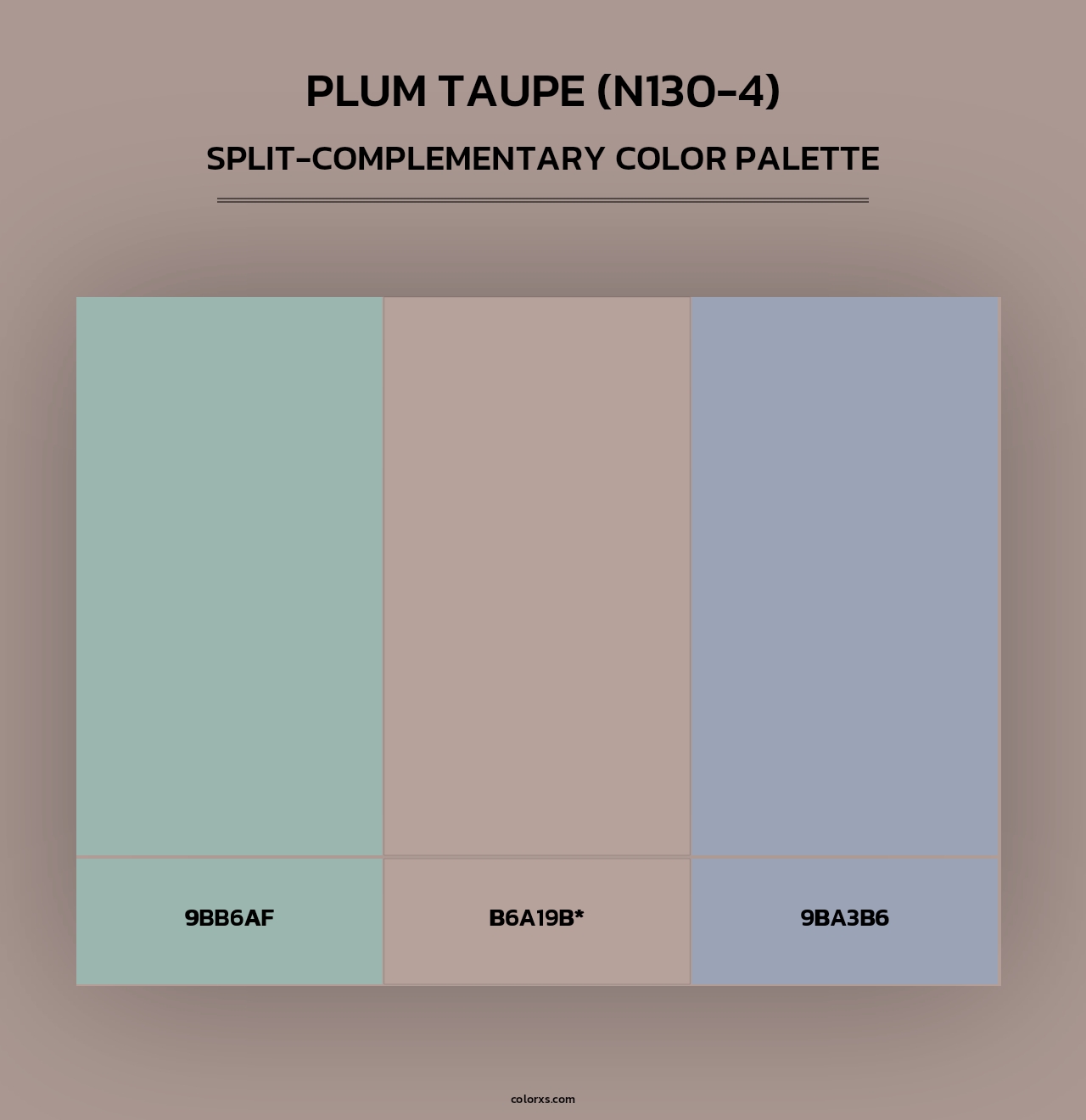Plum Taupe (N130-4) - Split-Complementary Color Palette