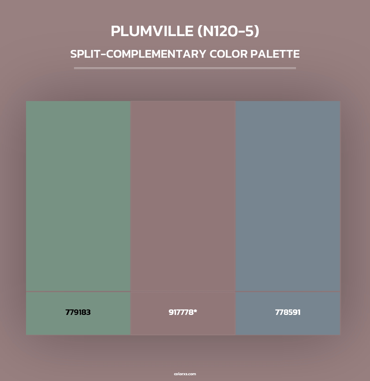 Plumville (N120-5) - Split-Complementary Color Palette