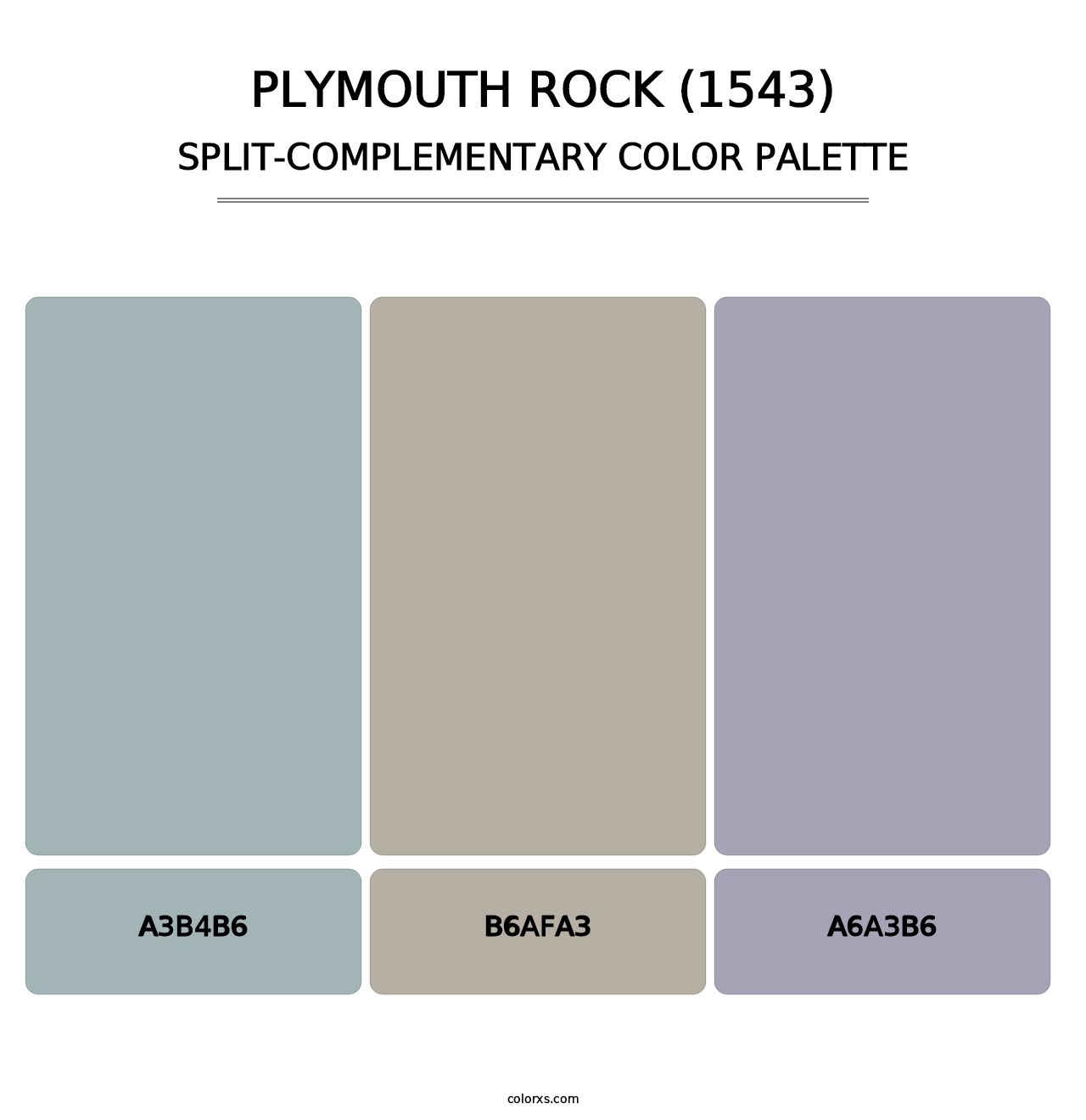 Plymouth Rock (1543) - Split-Complementary Color Palette