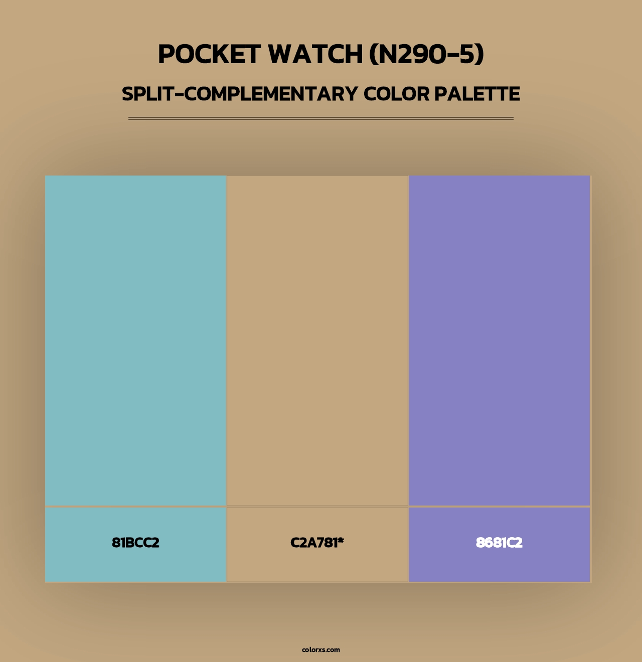 Pocket Watch (N290-5) - Split-Complementary Color Palette