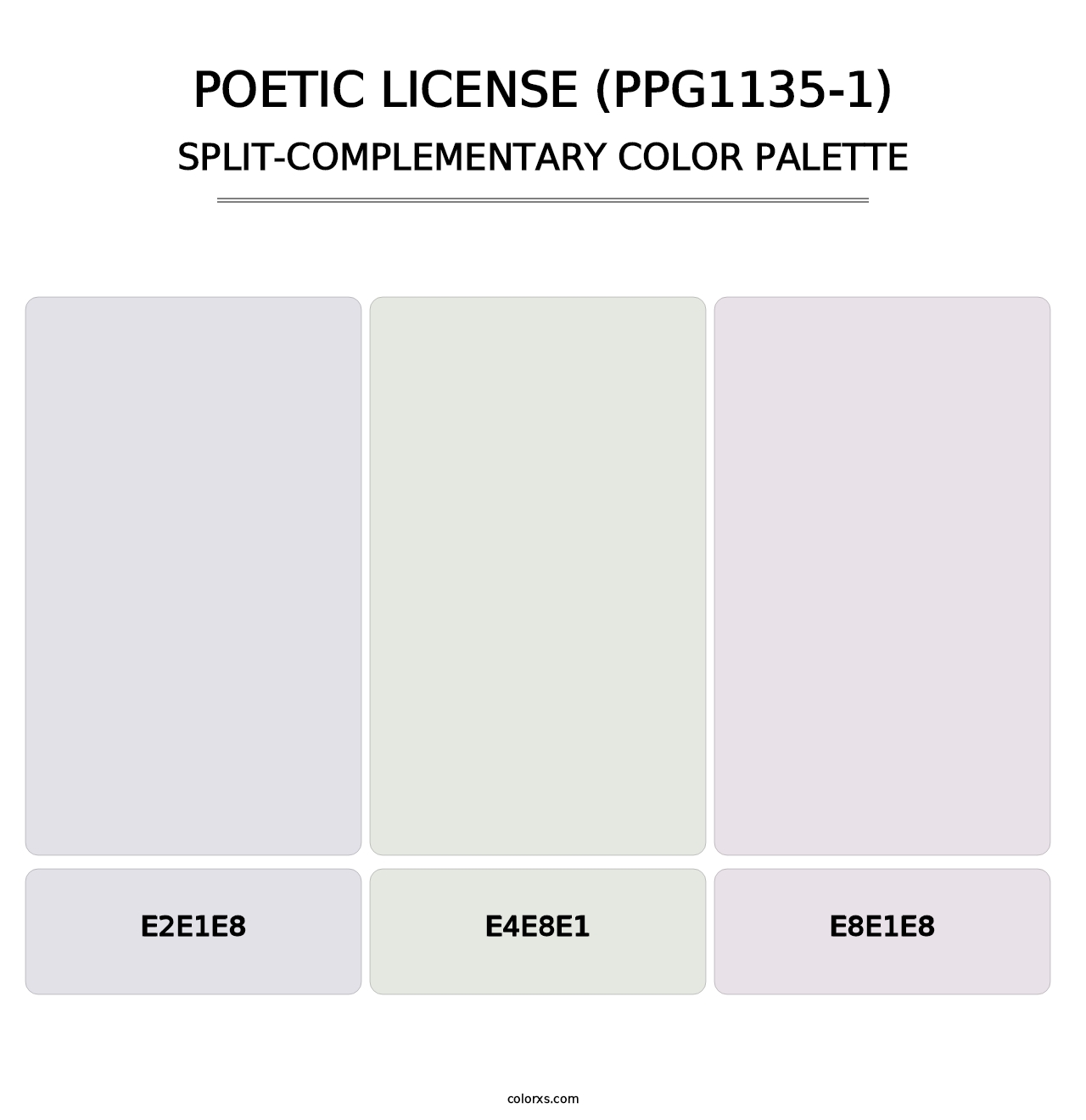 Poetic License (PPG1135-1) - Split-Complementary Color Palette