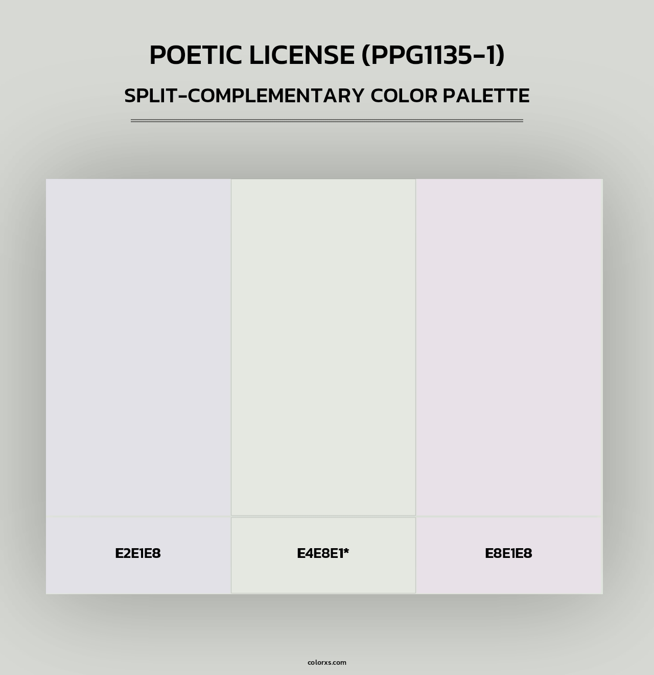 Poetic License (PPG1135-1) - Split-Complementary Color Palette