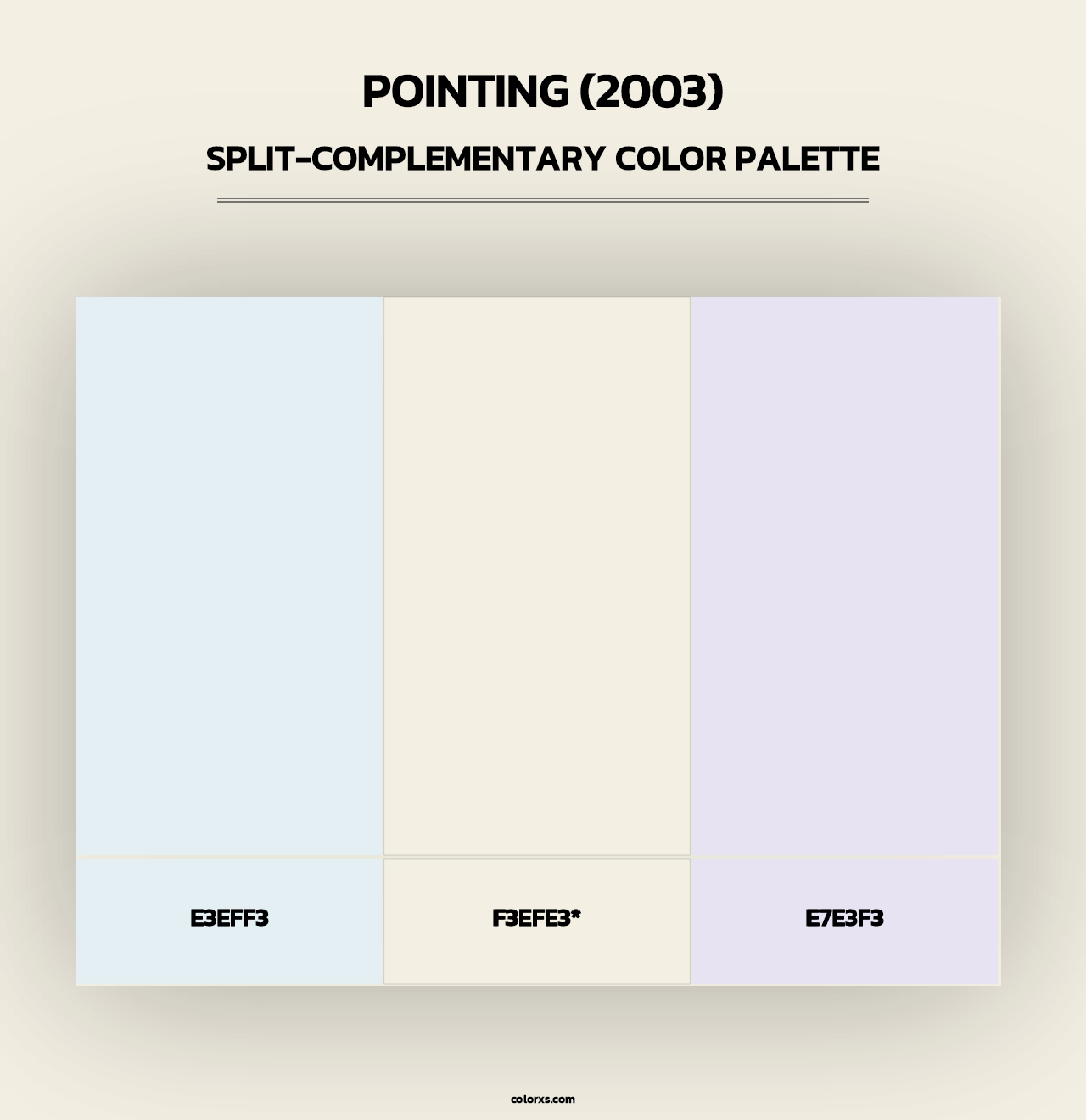 Pointing (2003) - Split-Complementary Color Palette