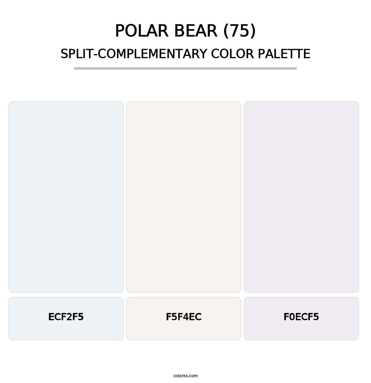 Polar Bear (75) - Split-Complementary Color Palette