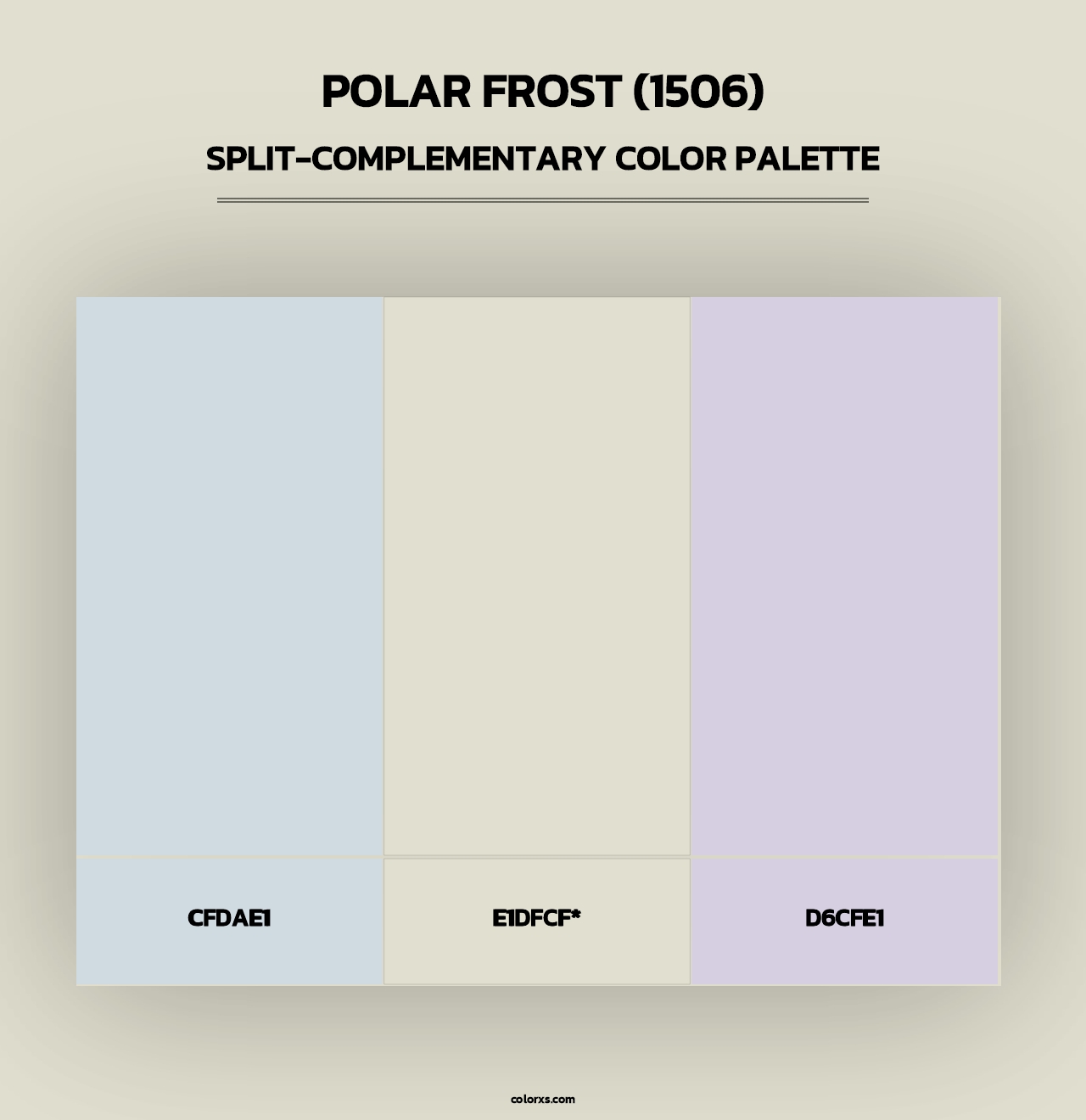 Polar Frost (1506) - Split-Complementary Color Palette