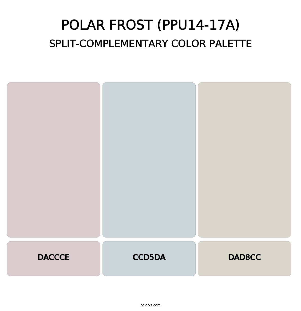 Polar Frost (PPU14-17A) - Split-Complementary Color Palette