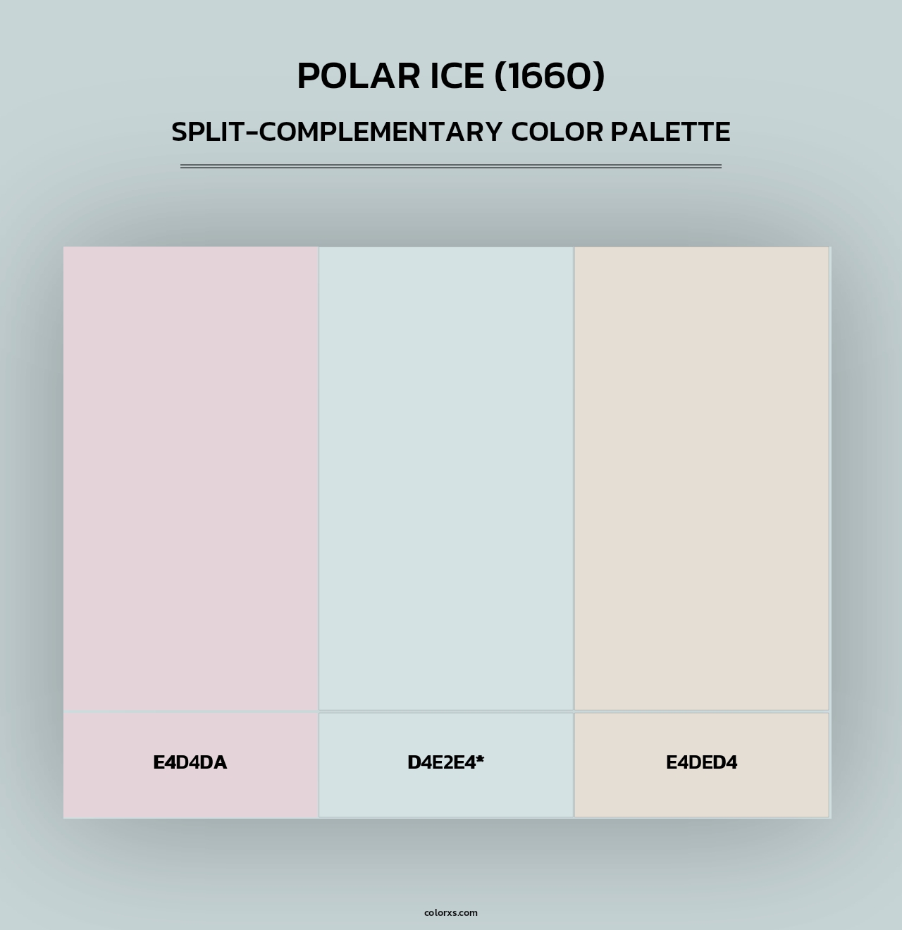 Polar Ice (1660) - Split-Complementary Color Palette