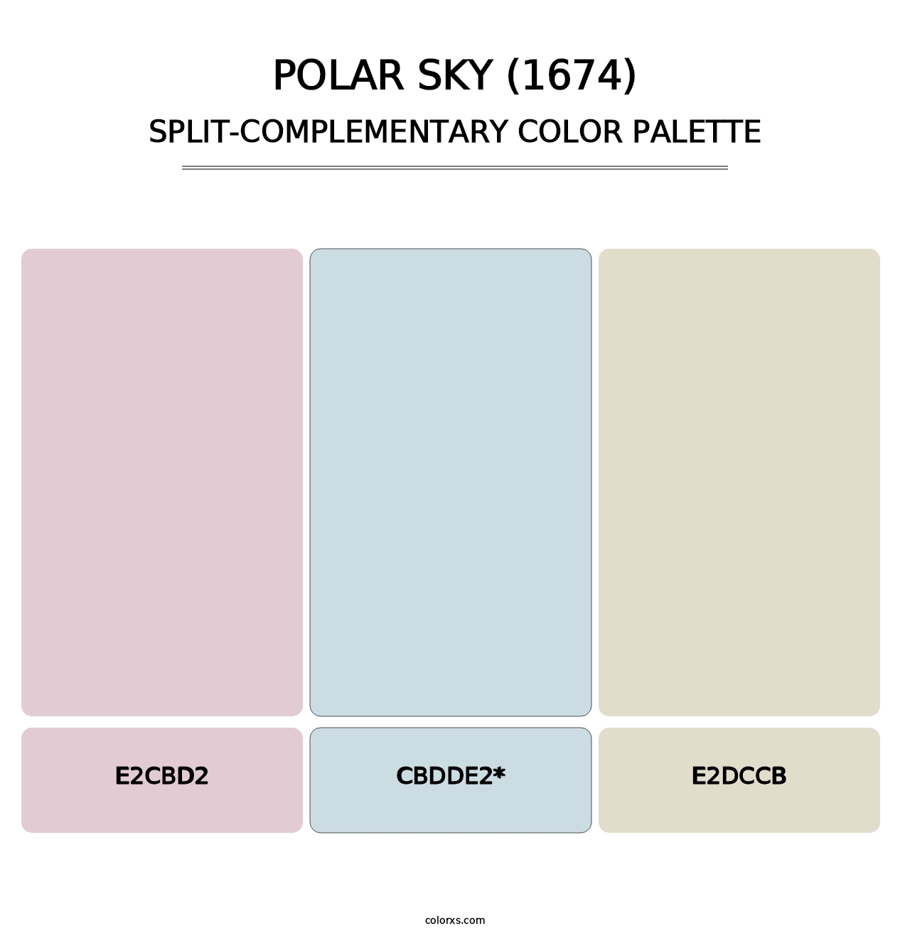 Polar Sky (1674) - Split-Complementary Color Palette