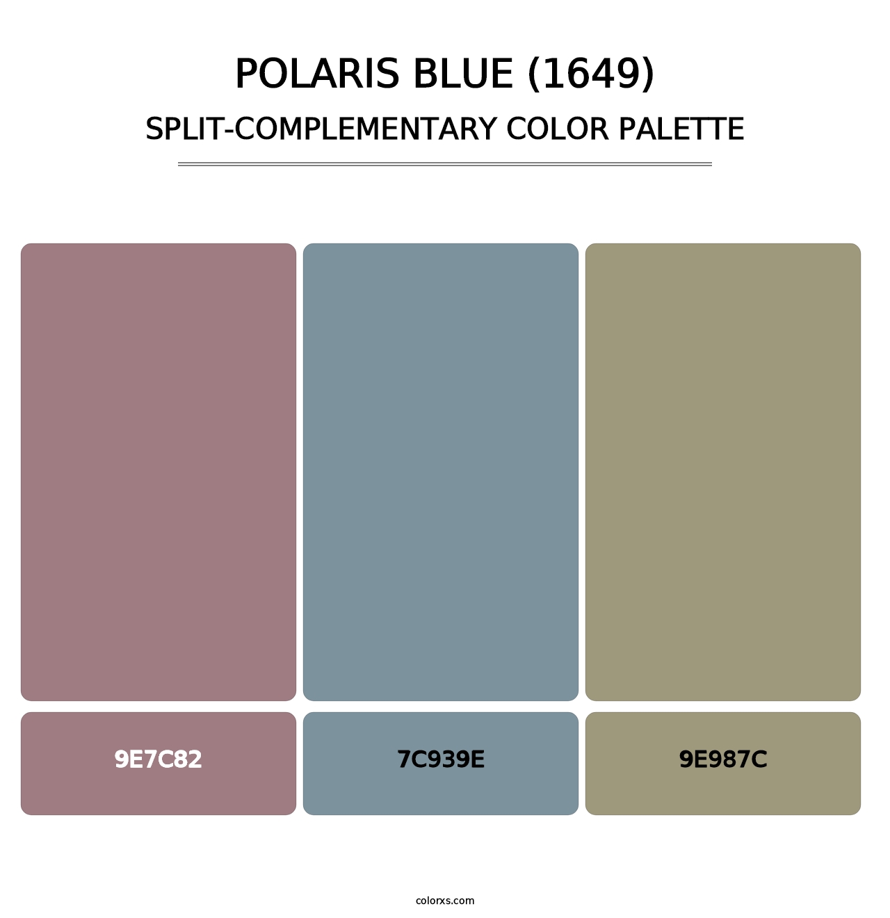 Polaris Blue (1649) - Split-Complementary Color Palette