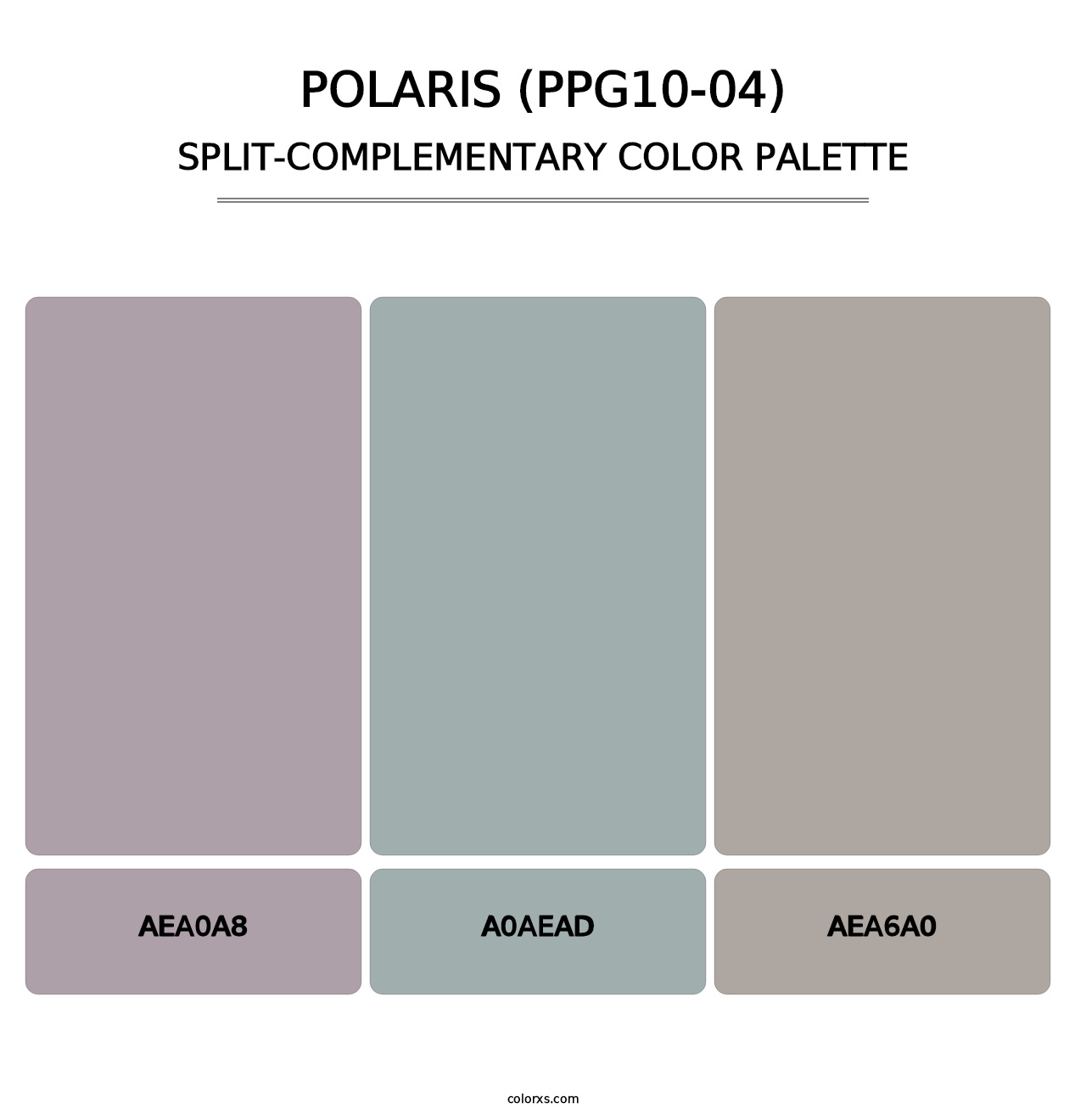Polaris (PPG10-04) - Split-Complementary Color Palette