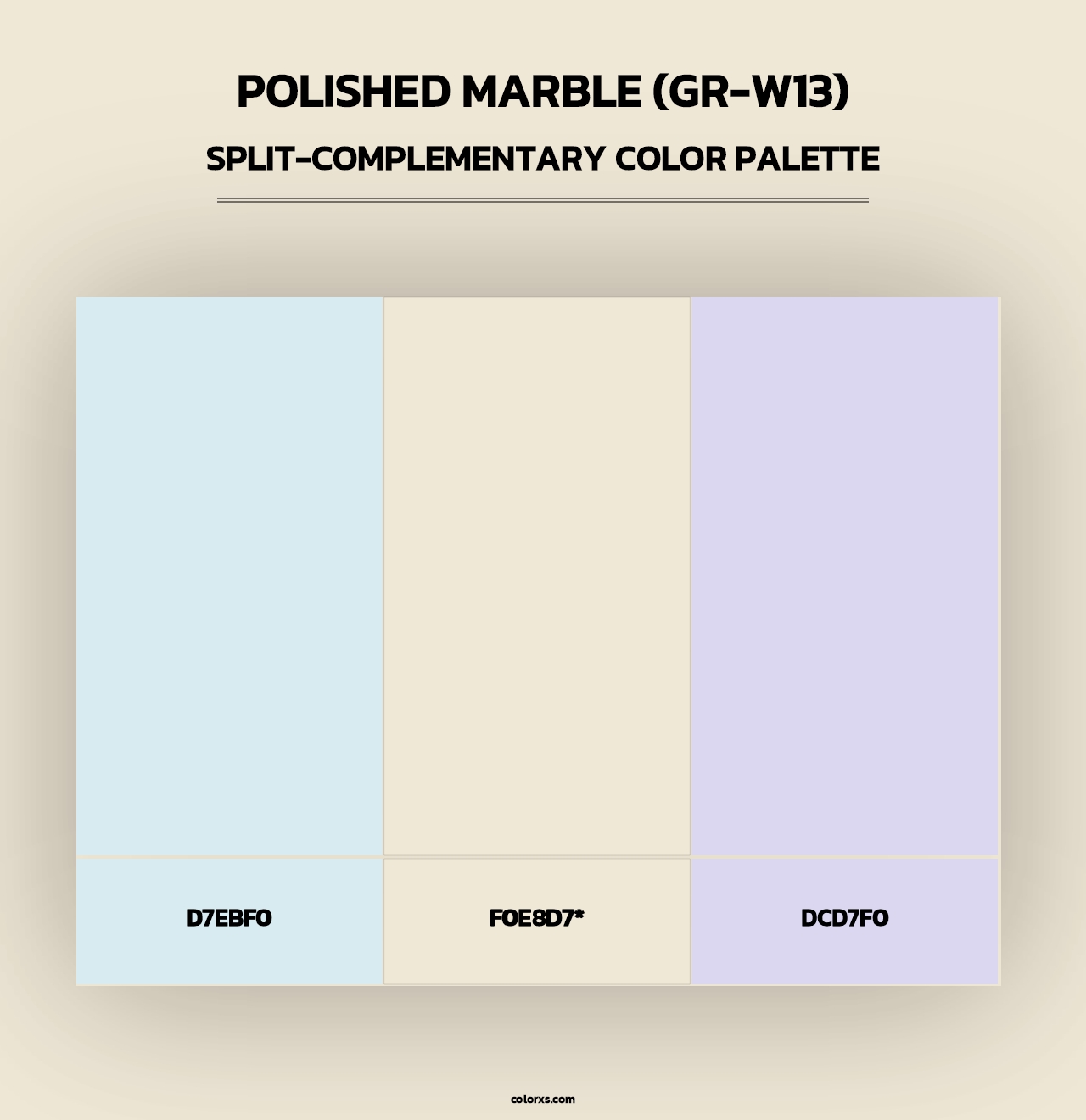 Polished Marble (GR-W13) - Split-Complementary Color Palette