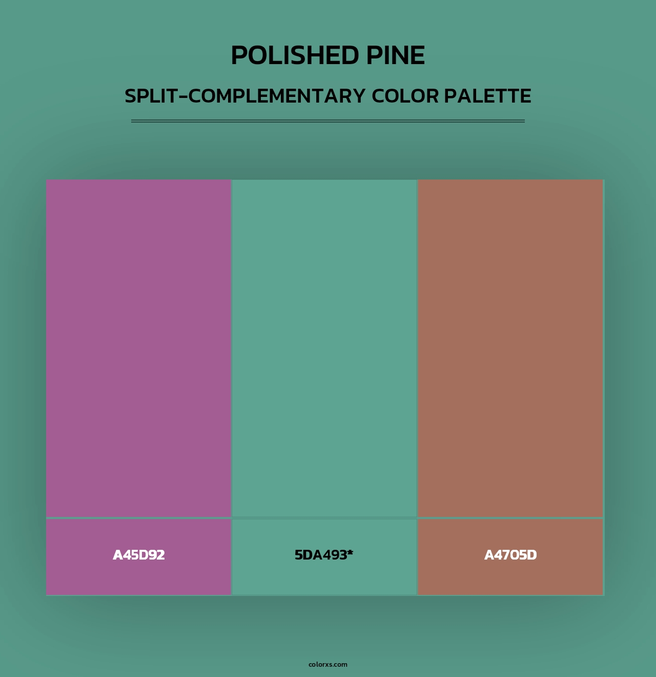 Polished Pine - Split-Complementary Color Palette