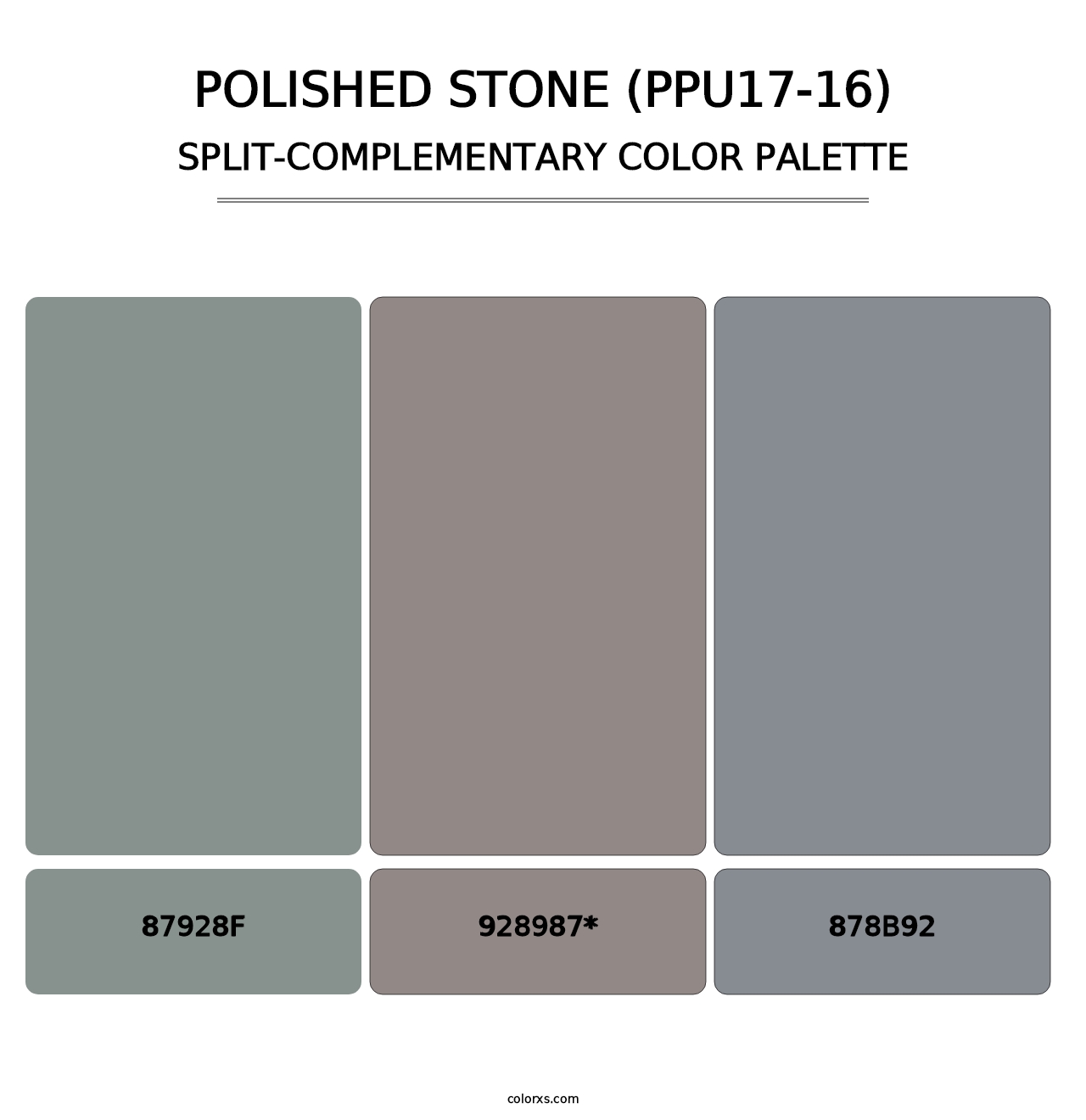Polished Stone (PPU17-16) - Split-Complementary Color Palette