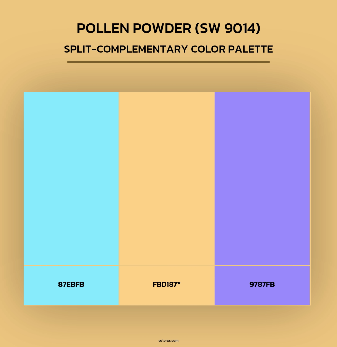 Pollen Powder (SW 9014) - Split-Complementary Color Palette