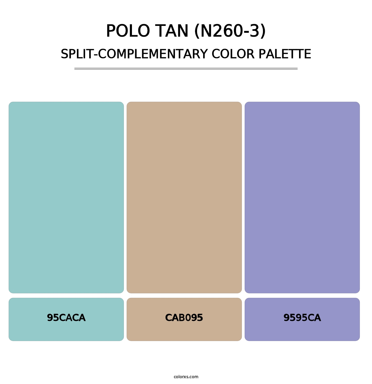 Polo Tan (N260-3) - Split-Complementary Color Palette