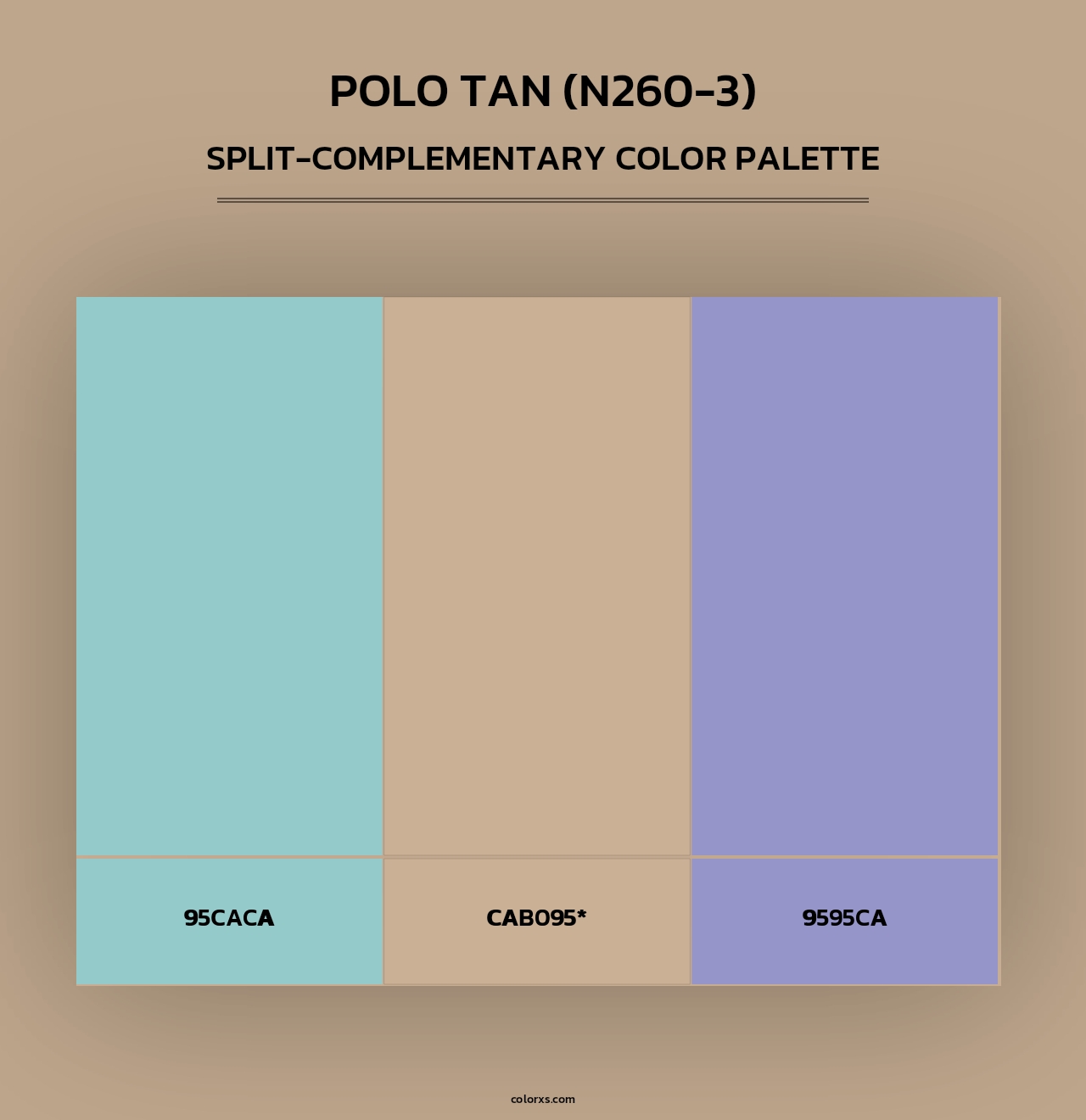 Polo Tan (N260-3) - Split-Complementary Color Palette