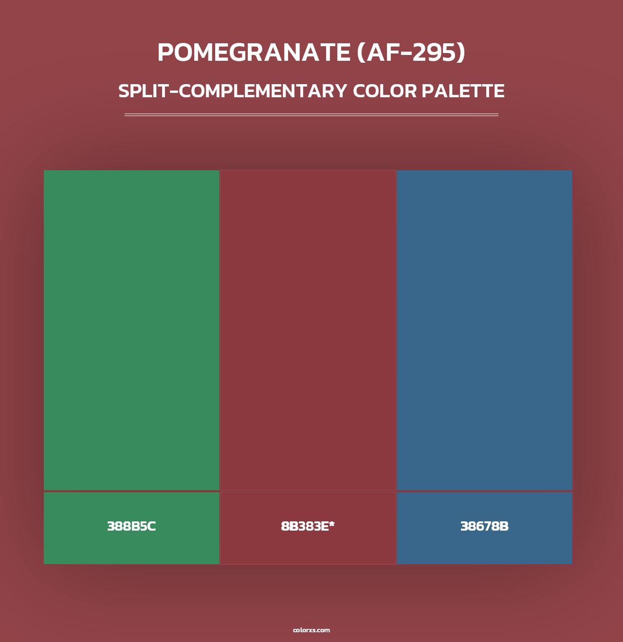 Pomegranate (AF-295) - Split-Complementary Color Palette
