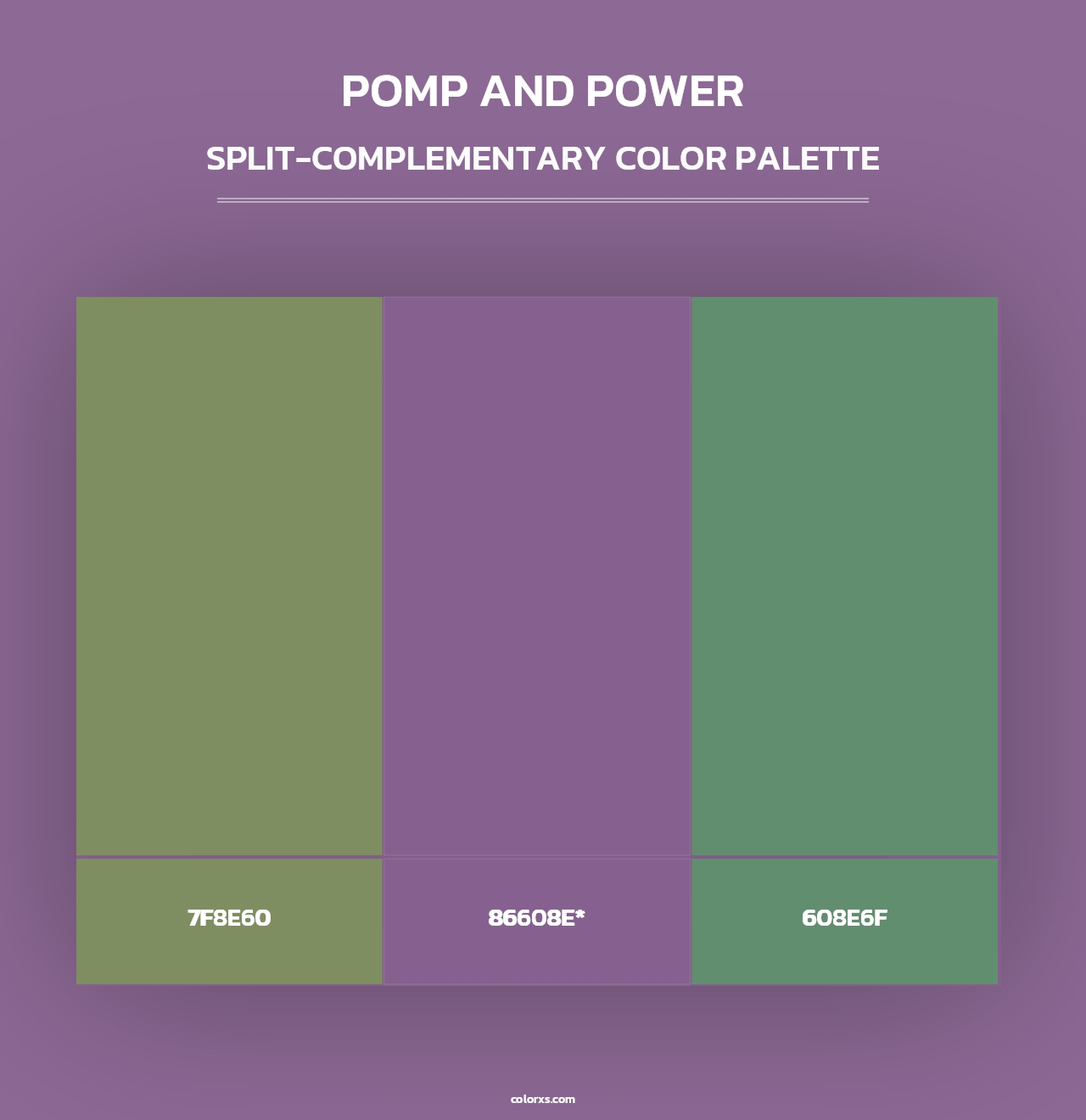 Pomp and Power - Split-Complementary Color Palette