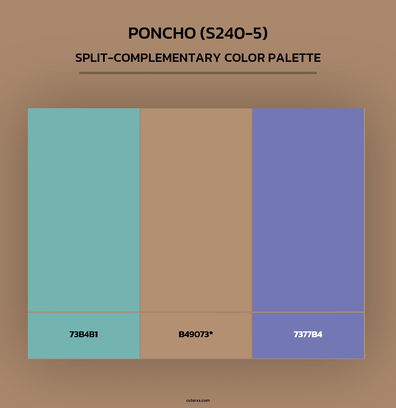 Poncho (S240-5) - Split-Complementary Color Palette
