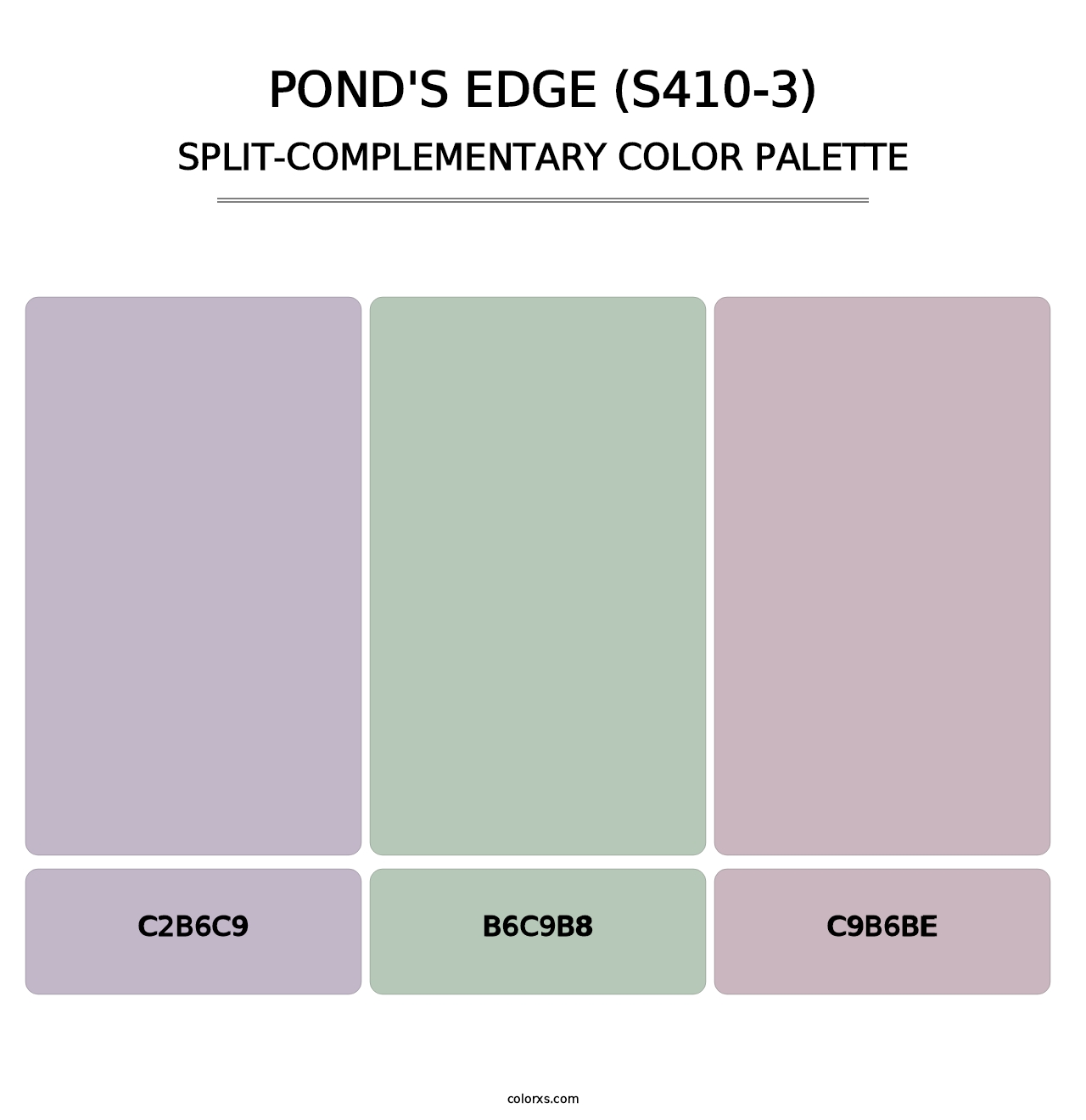 Pond'S Edge (S410-3) - Split-Complementary Color Palette