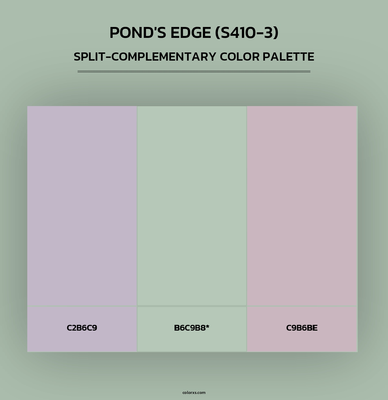 Pond'S Edge (S410-3) - Split-Complementary Color Palette