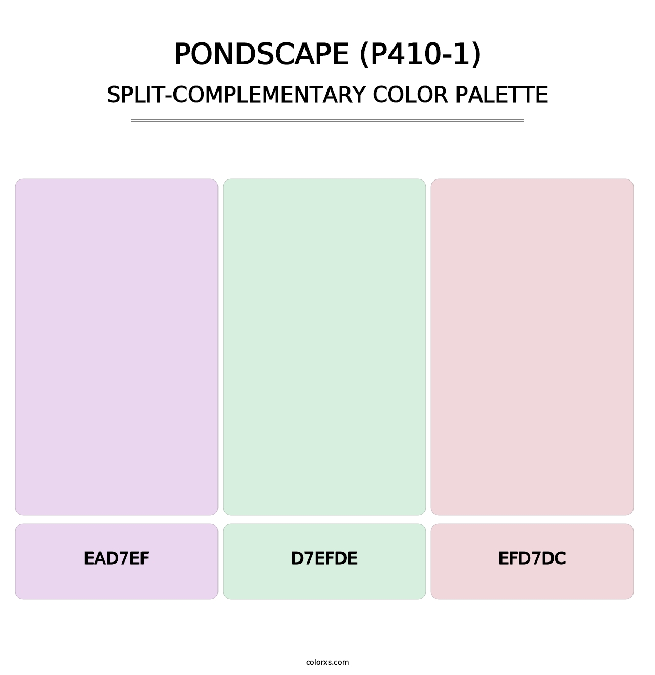 Pondscape (P410-1) - Split-Complementary Color Palette