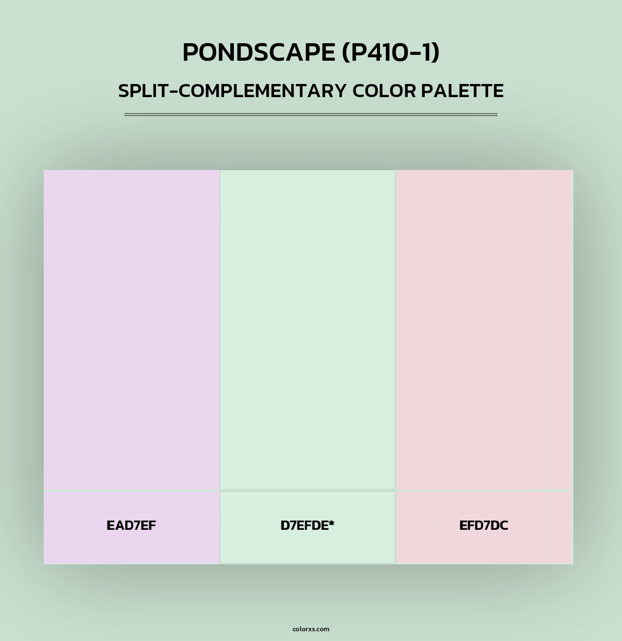 Pondscape (P410-1) - Split-Complementary Color Palette