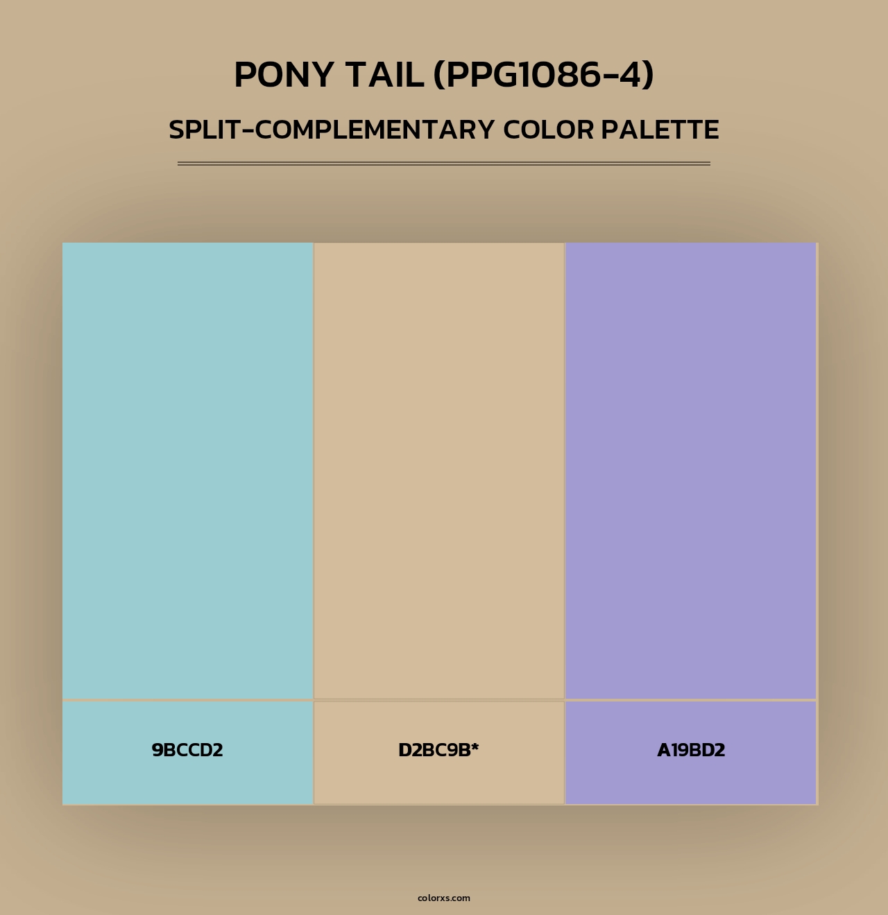Pony Tail (PPG1086-4) - Split-Complementary Color Palette