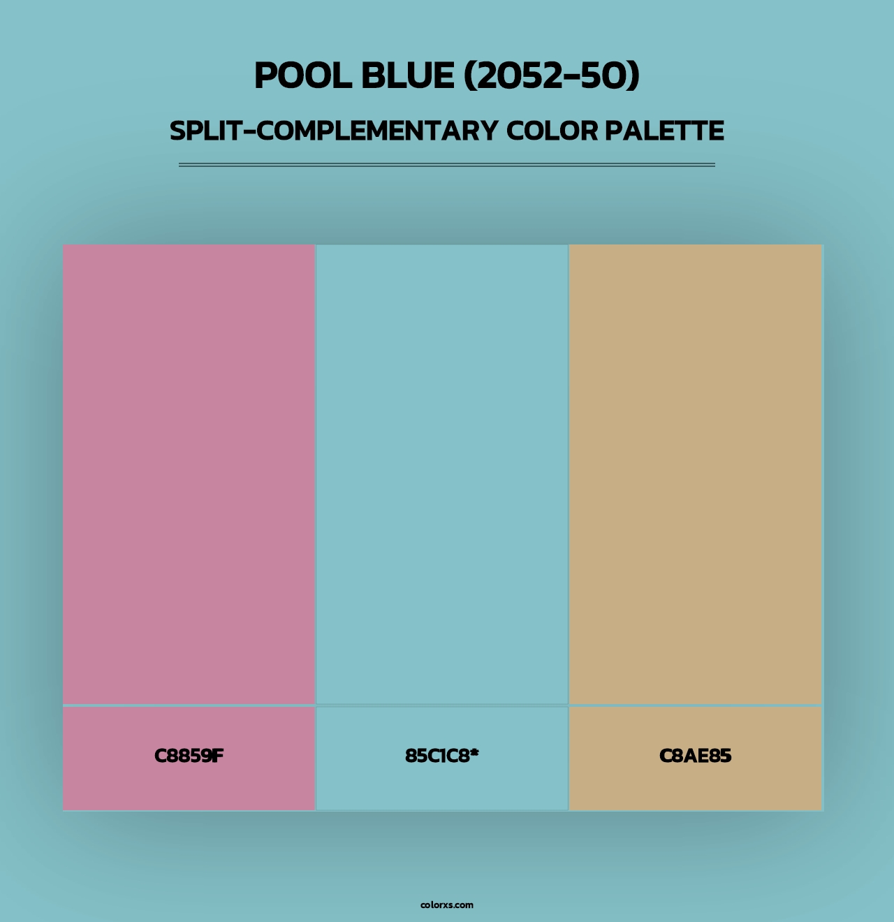 Pool Blue (2052-50) - Split-Complementary Color Palette