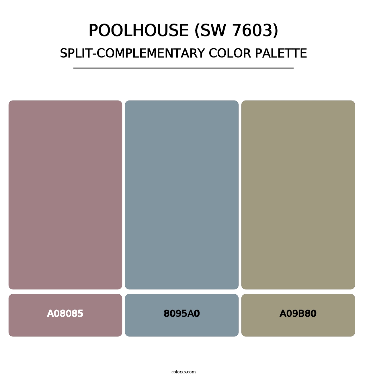 Poolhouse (SW 7603) - Split-Complementary Color Palette