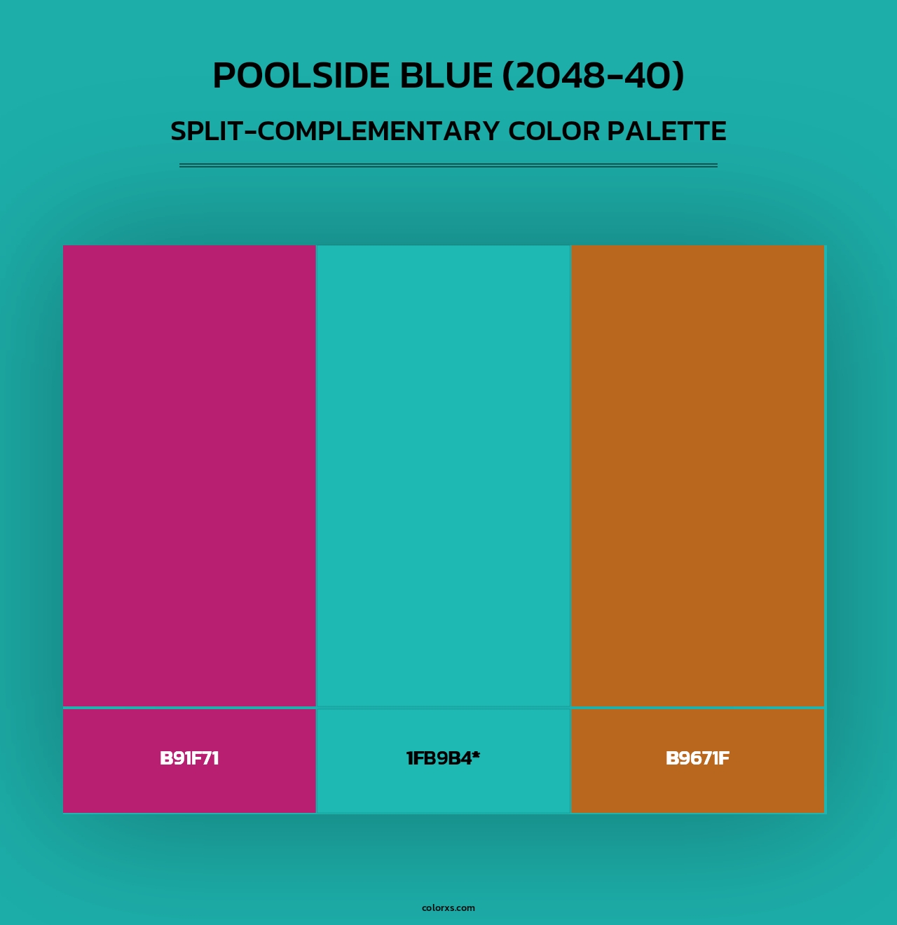 Poolside Blue (2048-40) - Split-Complementary Color Palette