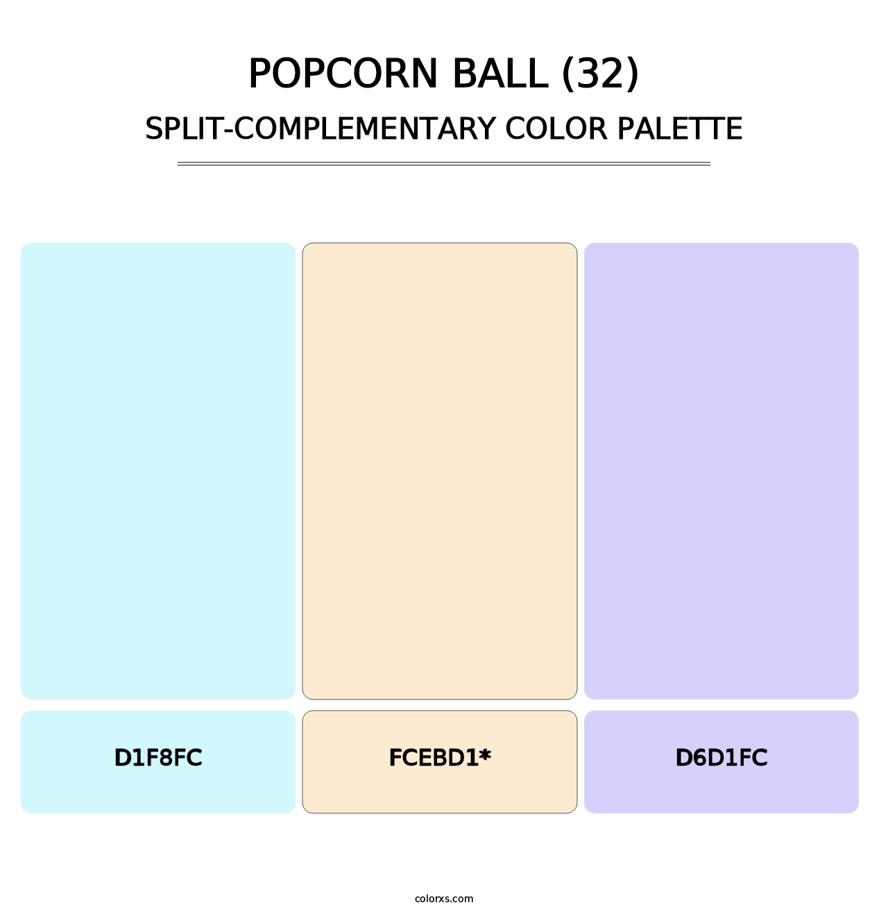 Popcorn Ball (32) - Split-Complementary Color Palette
