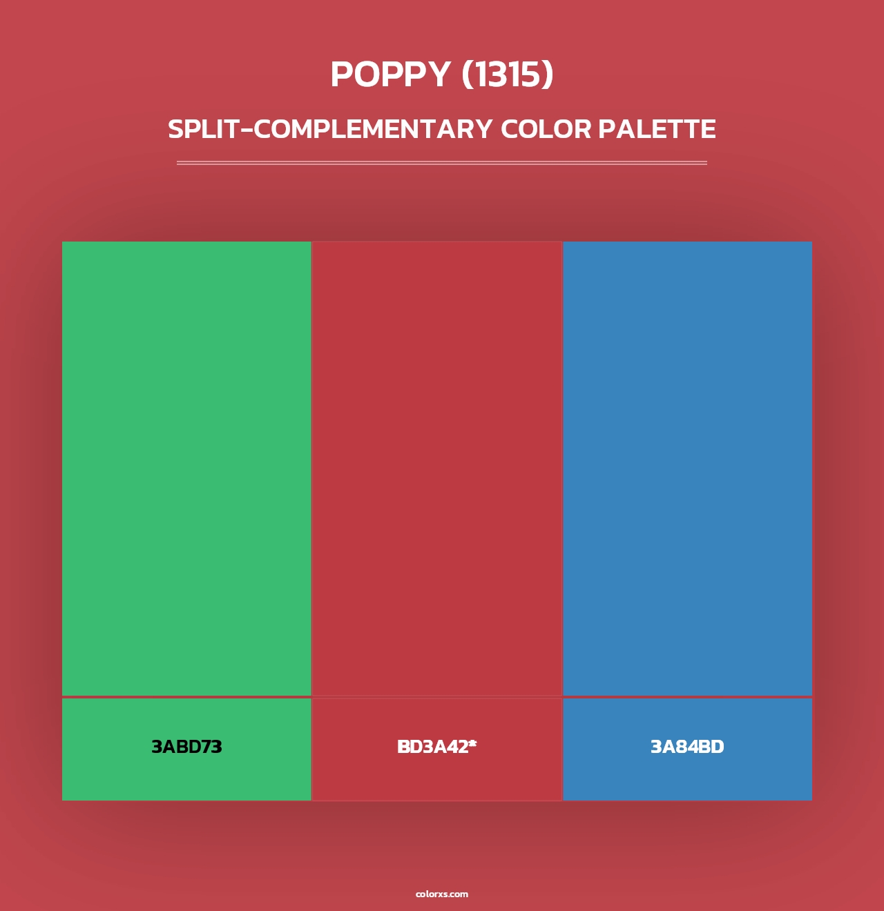 Poppy (1315) - Split-Complementary Color Palette