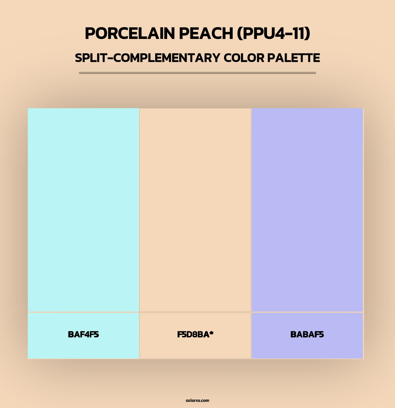 Porcelain Peach (PPU4-11) - Split-Complementary Color Palette