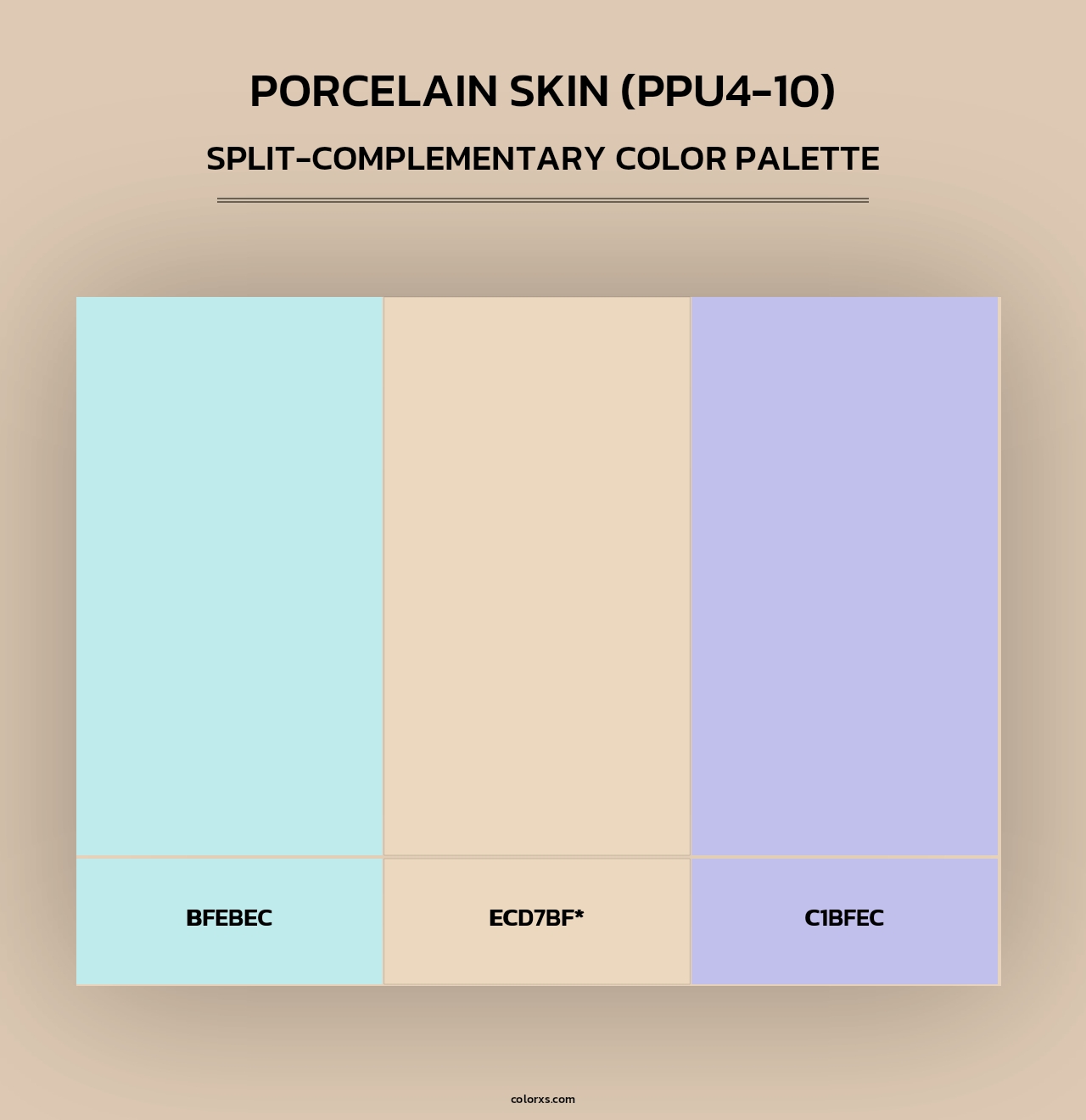 Porcelain Skin (PPU4-10) - Split-Complementary Color Palette