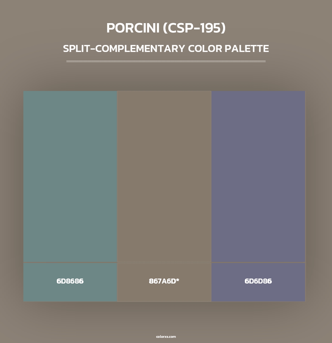 Porcini (CSP-195) - Split-Complementary Color Palette