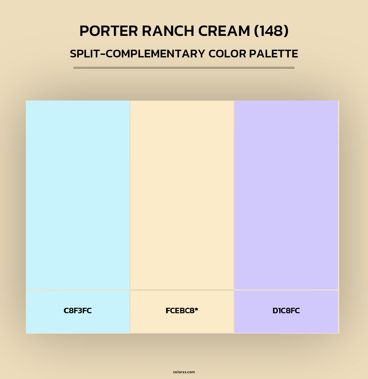 Porter Ranch Cream (148) - Split-Complementary Color Palette