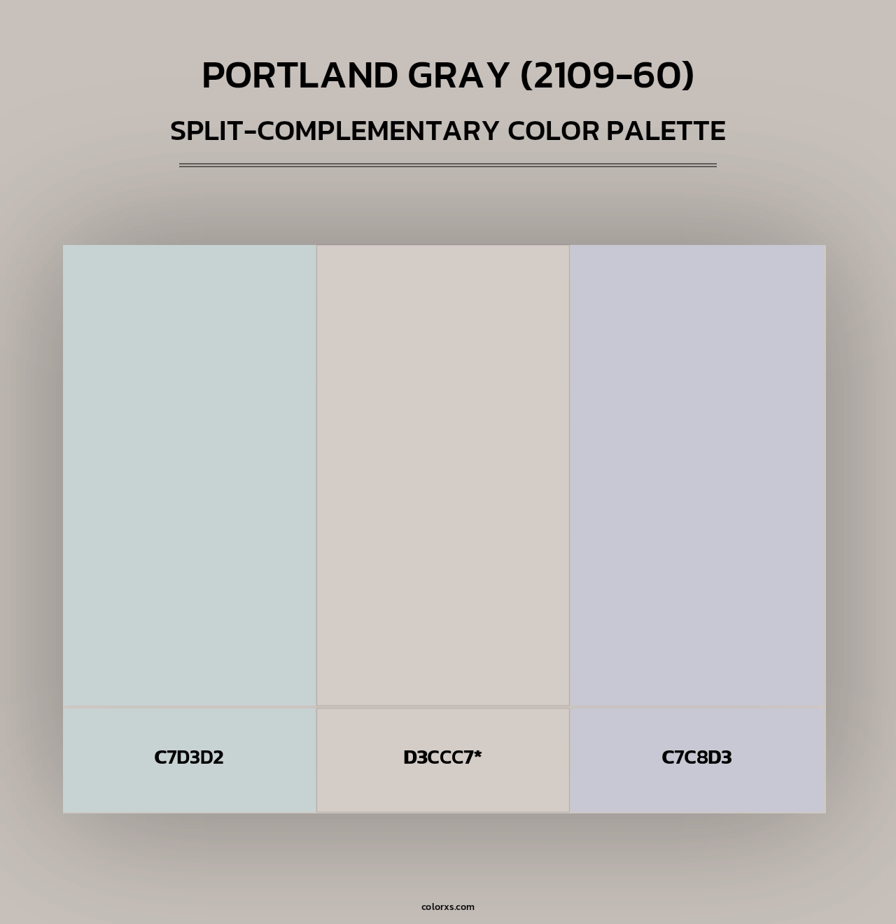Portland Gray (2109-60) - Split-Complementary Color Palette