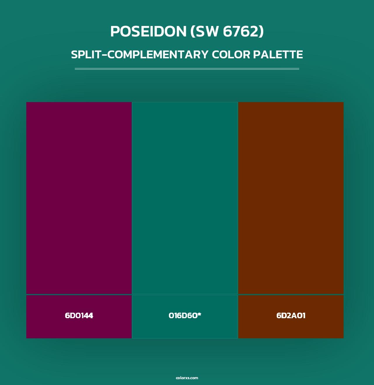 Poseidon (SW 6762) - Split-Complementary Color Palette