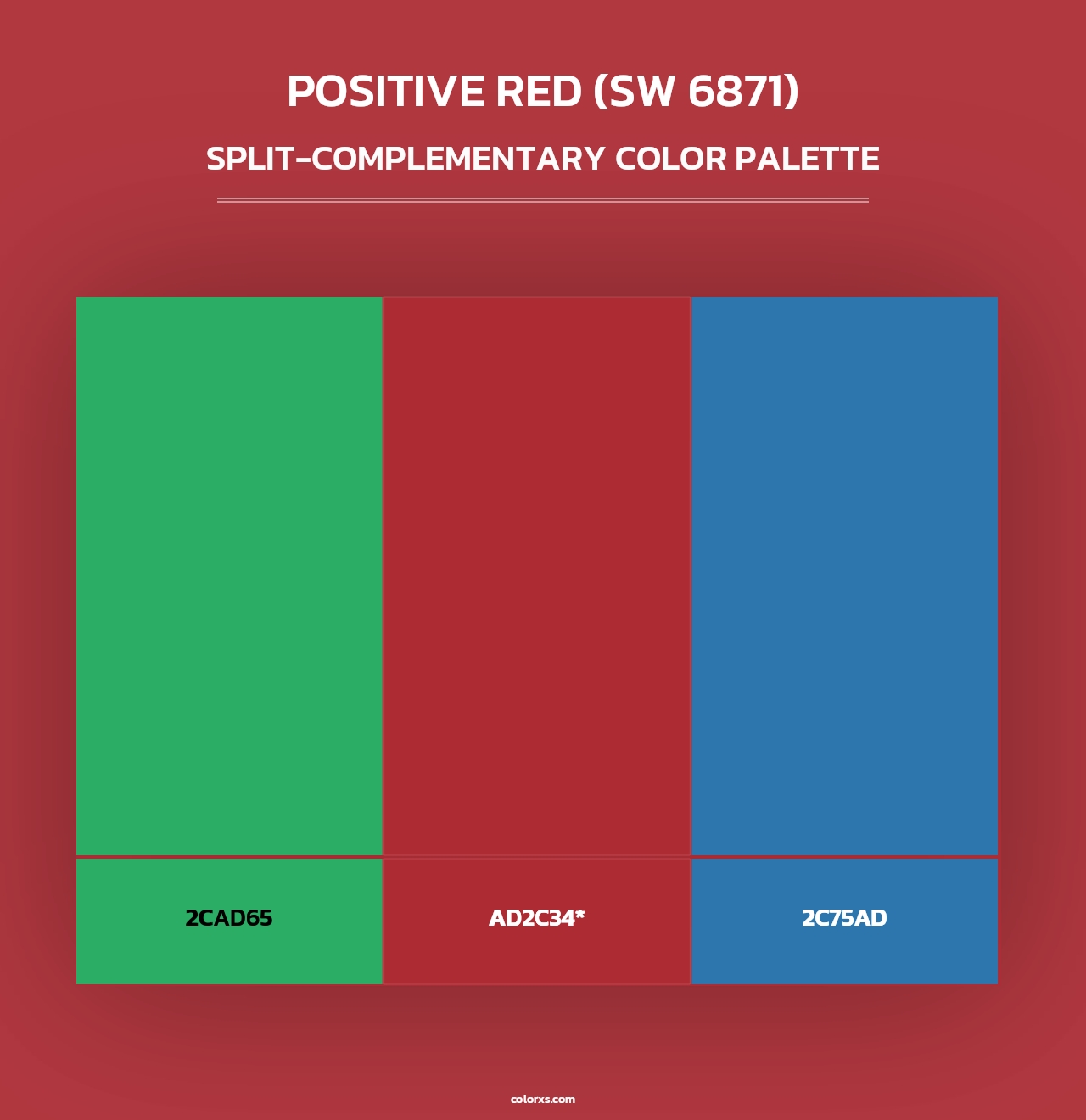 Positive Red (SW 6871) - Split-Complementary Color Palette