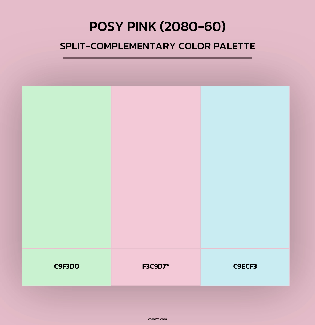 Posy Pink (2080-60) - Split-Complementary Color Palette