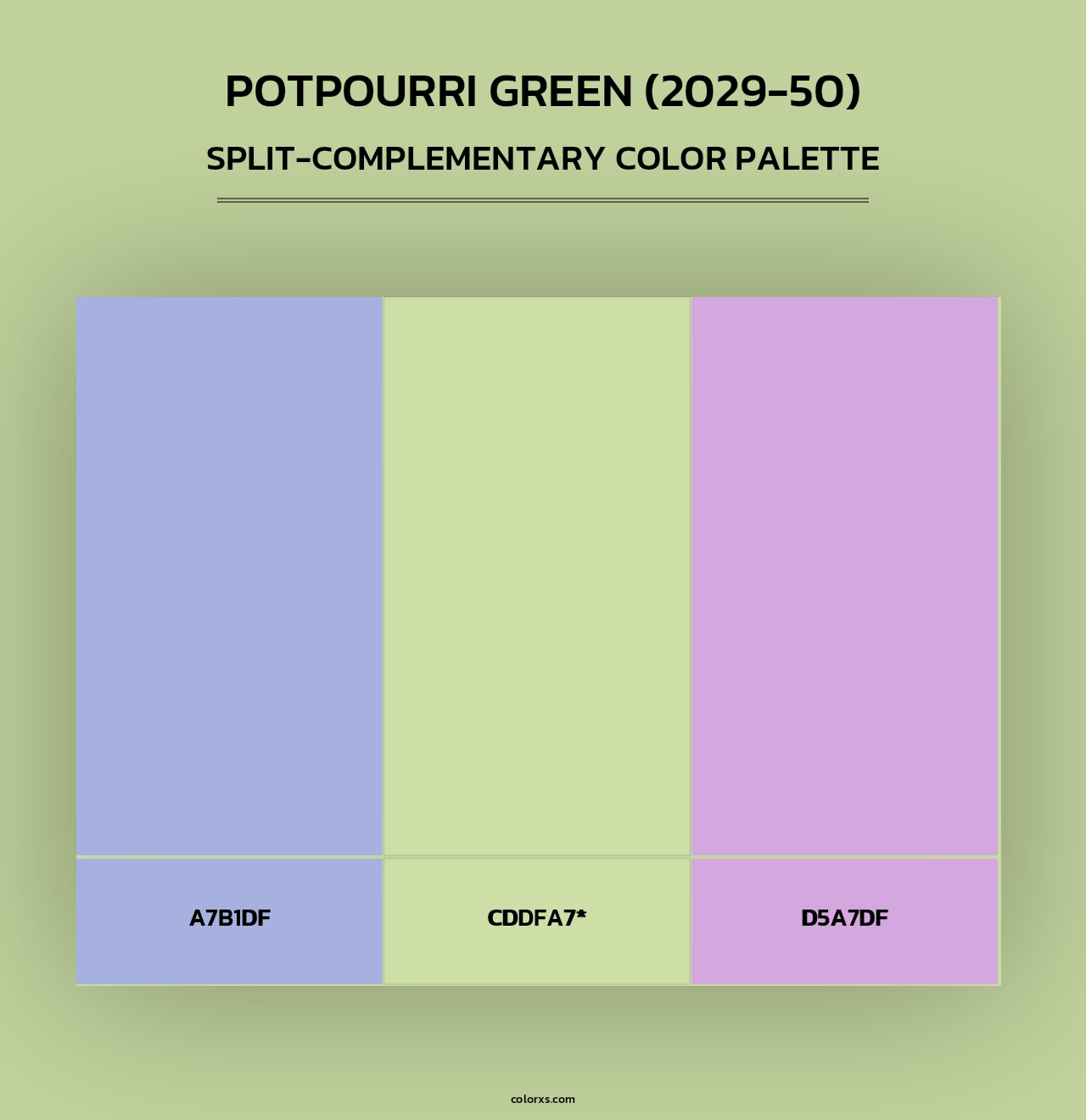 Potpourri Green (2029-50) - Split-Complementary Color Palette