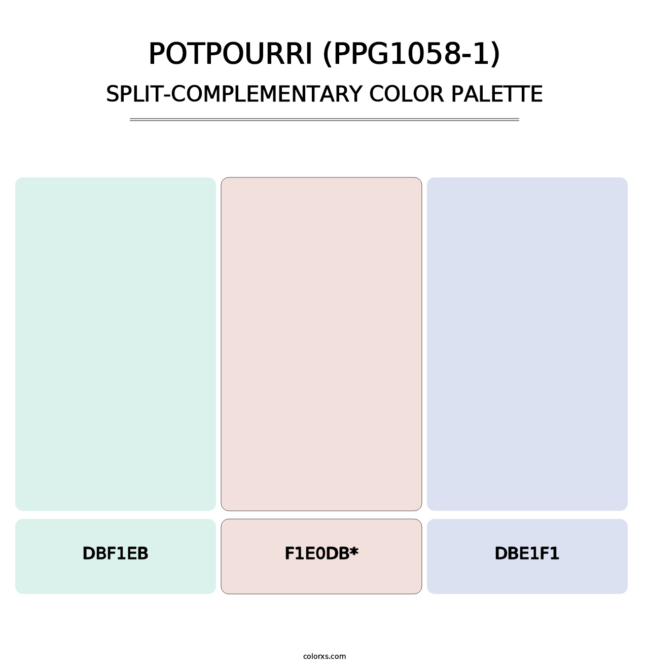 Potpourri (PPG1058-1) - Split-Complementary Color Palette