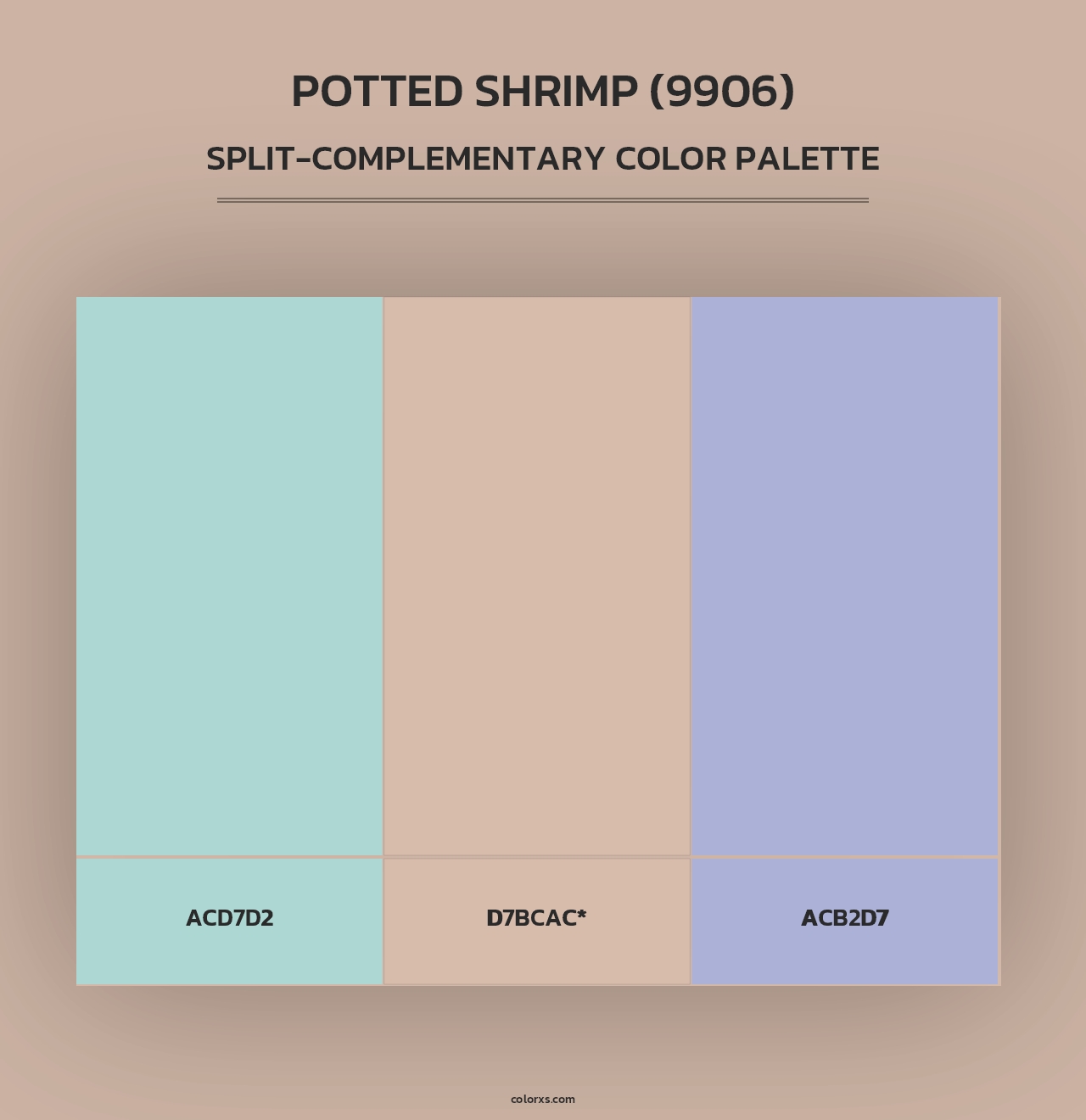Potted Shrimp (9906) - Split-Complementary Color Palette
