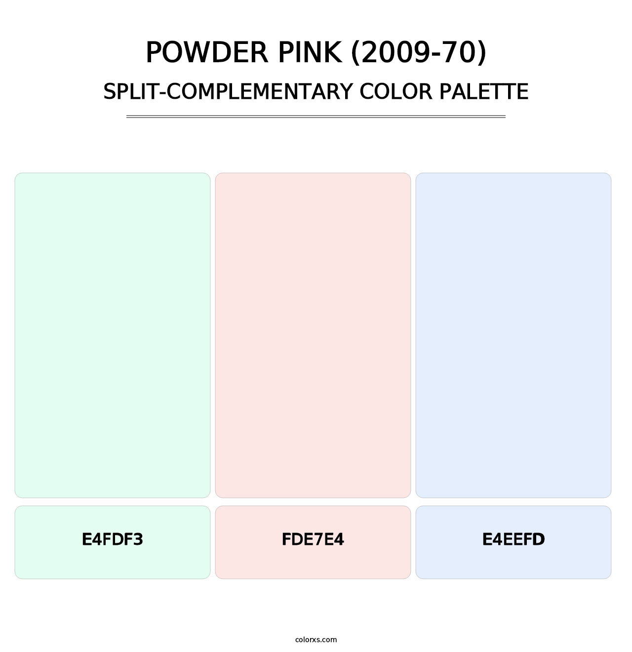 Powder Pink (2009-70) - Split-Complementary Color Palette
