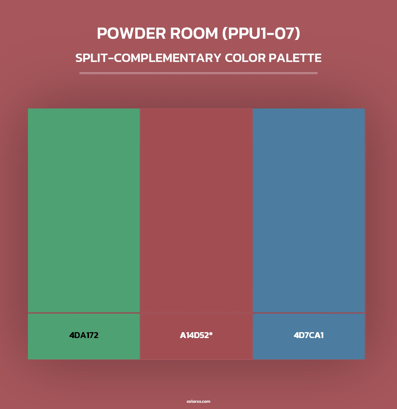 Powder Room (PPU1-07) - Split-Complementary Color Palette