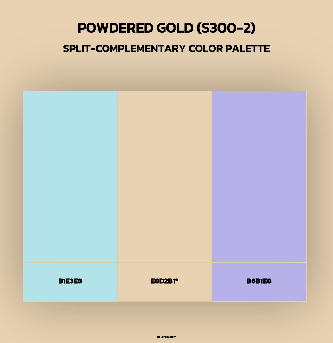 Powdered Gold (S300-2) - Split-Complementary Color Palette