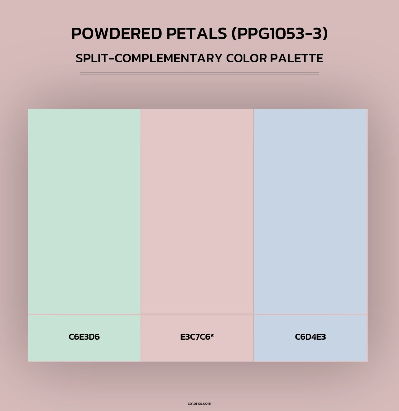Powdered Petals (PPG1053-3) - Split-Complementary Color Palette
